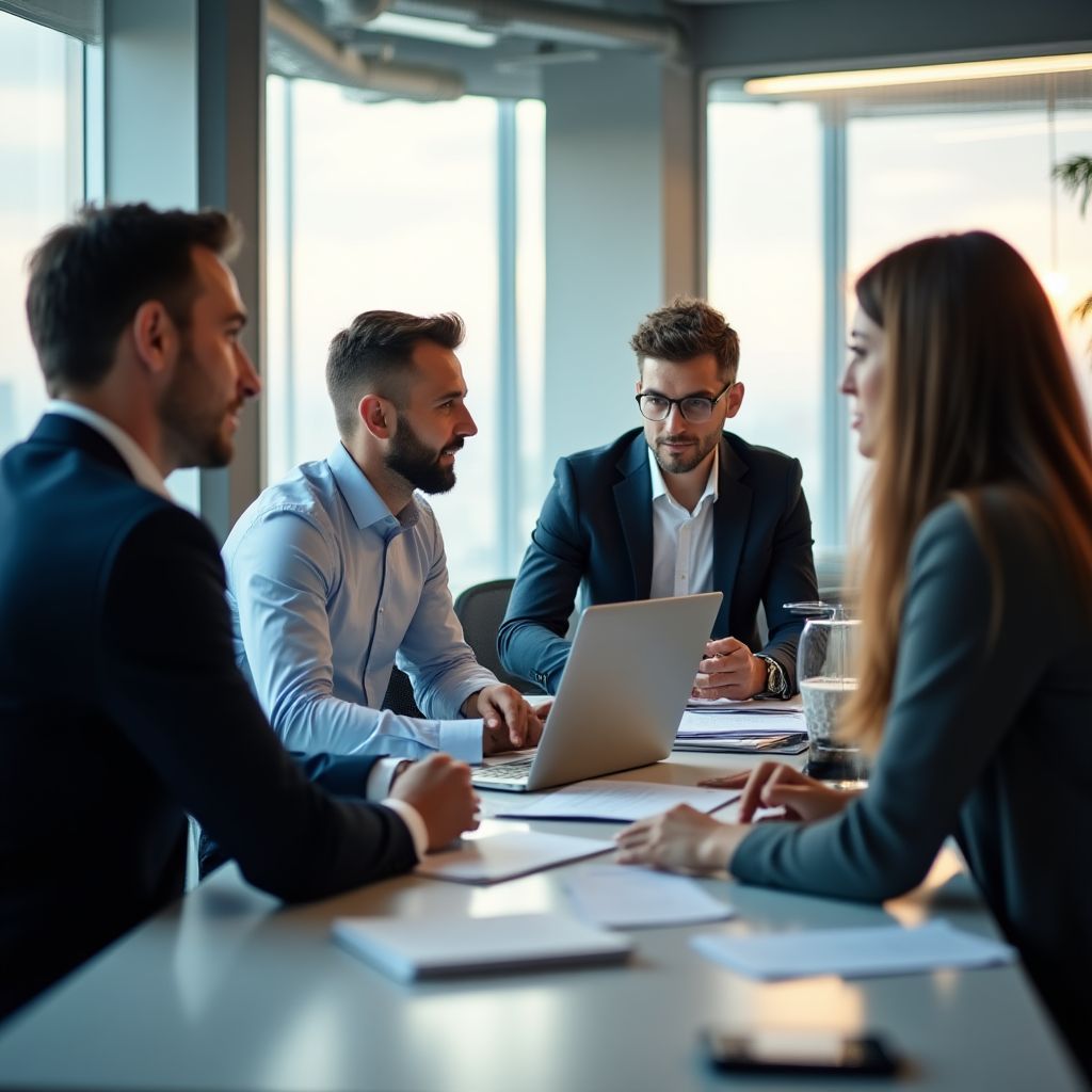 Sesión de asesoramiento con startup tecnológica
